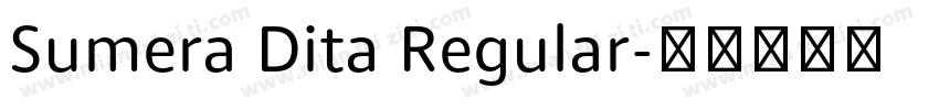 Sumera Dita Regular字体转换